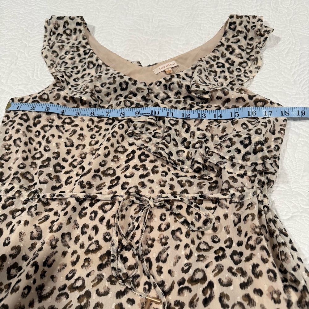 Mini Ruffle Leopard Print Dress - Picture 3 of 9